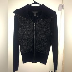Black and White House market zip up jacket